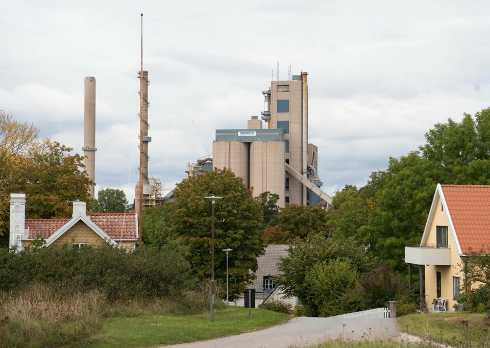 Cementas cementfabrik i Slite på Gotland. Arkivbild. Foto: Fredrik Sandberg/TT