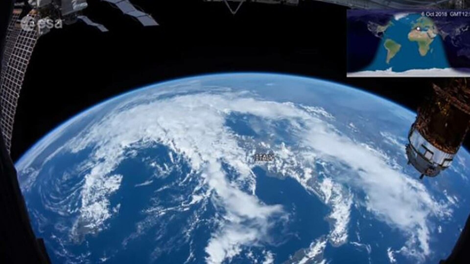 Skärmdump på ESA:s rekordlånga film från ISS överflygning. Foto: ESA / ISS Skärmdump på ESA:s rekordlånga film från ISS överflygning. Foto: ESA / ISS