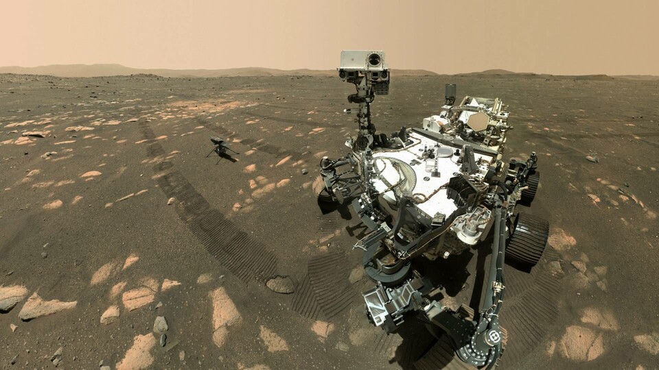 Perseverance fortsätter att skriva historia på Mars. Foto: Nasa/TT Perseverance fortsätter att skriva historia på Mars. Foto: Nasa/TT
