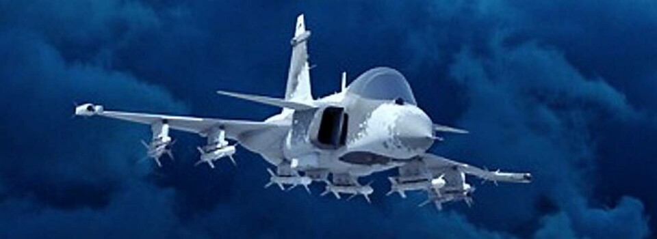 Gripen NG BR - som tecknaren ser det. Foto: Saab. Gripen NG BR - som tecknaren ser det. Foto: Saab.