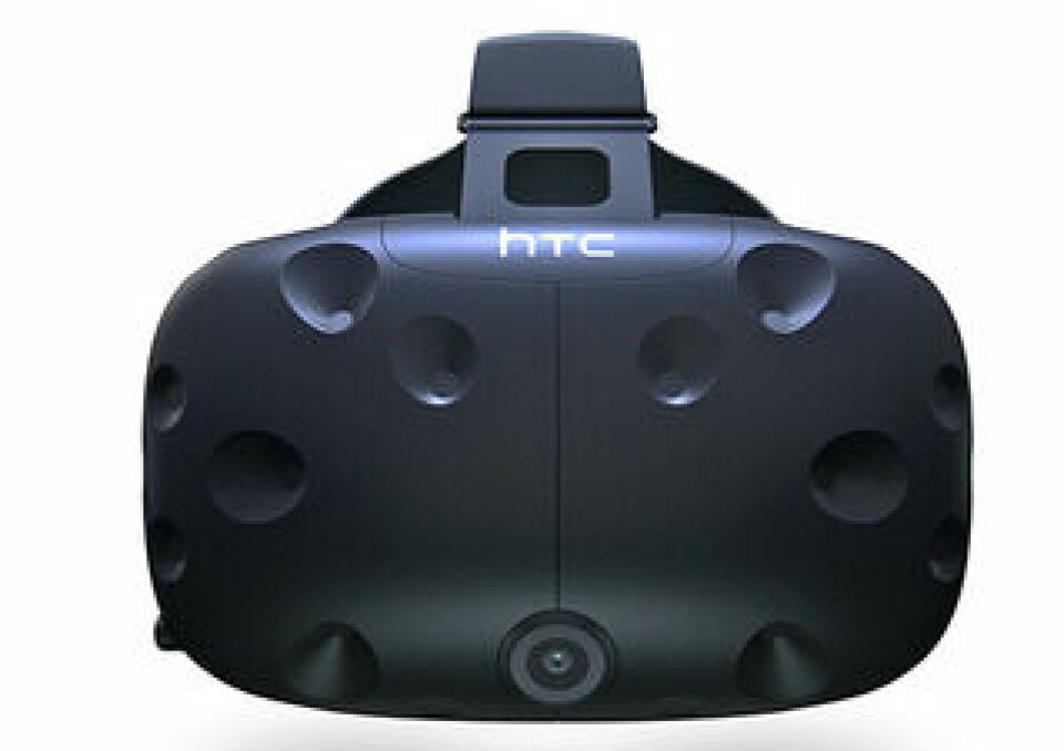 HTC:s vr-headset Vive, som riktar sig till privatkonsumenter. Foto: HTC