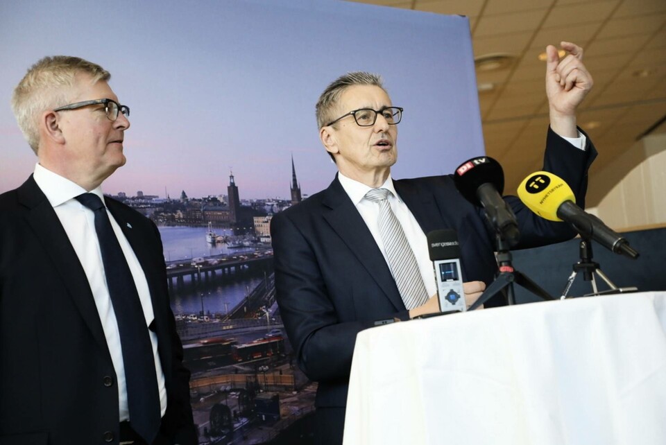 Ericssons vd Börje Ekholm och styrelseordförande Ronnie Leten svarade på ägarnas frågor. Arkivbild. Foto: Christine Olsson/TT Ericssons vd Börje Ekholm och styrelseordförande Ronnie Leten svarade på ägarnas frågor. Arkivbild. Foto: Christine Olsson/TT