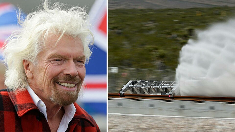 Richard Branson investerar i Hyperloop. Foto: TT Richard Branson investerar i Hyperloop. Foto: TT
