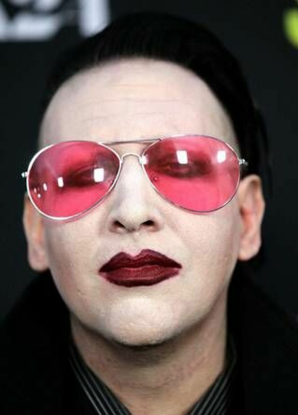 Marilyn Manson med läppstift. Foto: Broadimage/REX