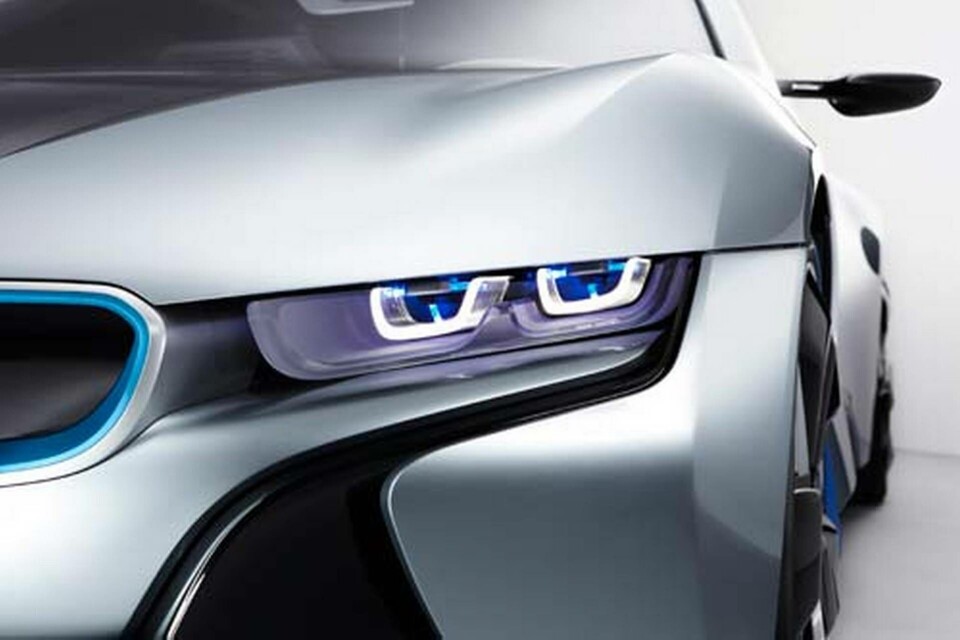 Laserljus öppnar för nya designmöjligheter. Foto: BMW Laserljus öppnar för nya designmöjligheter. Foto: BMW