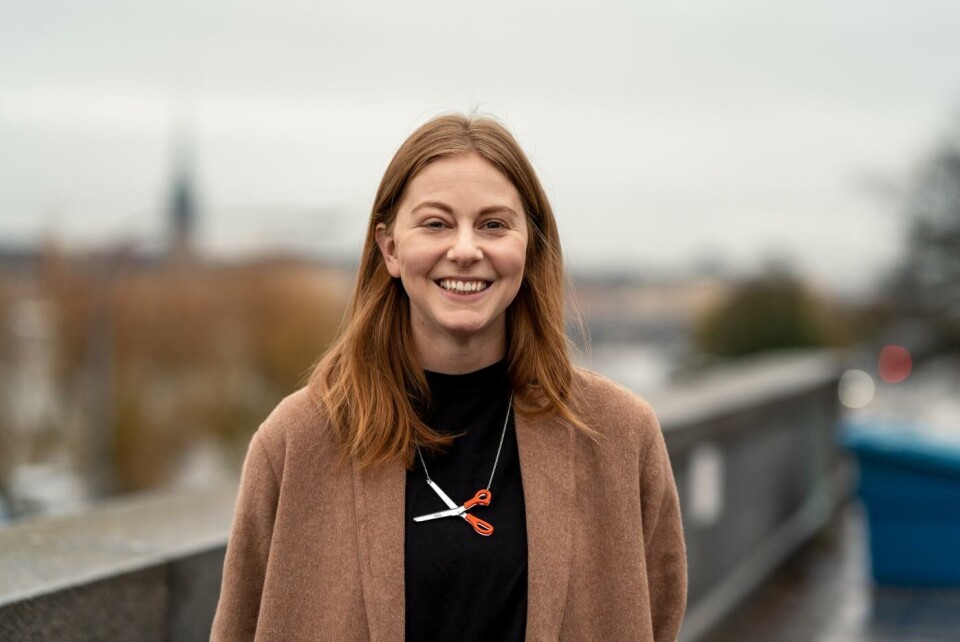 Uppfinnaren Simone Giertz är känd för sina 'shitty robots'. Foto: Tobias Ohls Uppfinnaren Simone Giertz är känd för sina 'shitty robots'. Foto: Tobias Ohls