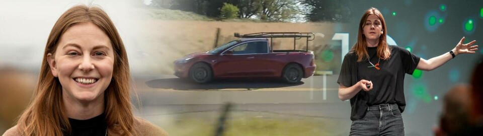 Simone Giertz Youtube-kanal har närmare två miljoner prenumeranter, och hennes omgörning av en Tesla Model 3 till en 'Truckla' har väckt stort intresse. Ny Teknik träffade stjärnan under hennes besök i Stockholm. Foto: Tobias Ohls Simone Giertz Youtube-kanal har närmare två miljoner prenumeranter, och hennes omgörning av en Tesla Model 3 till en 'Truckla' har väckt stort intresse. Ny Teknik träffade stjärnan under hennes besök i Stockholm. Foto: Tobias Ohls
