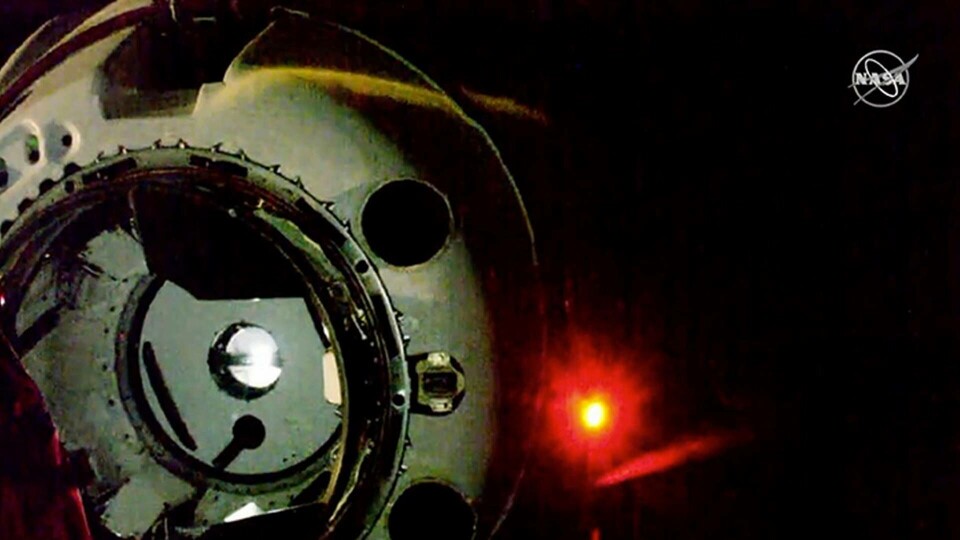 Dragon sköts ut i rymden med raketen Falcon 9 från USA i lördags och det är första gången den landar på ISS. Foto: Nasa Dragon sköts ut i rymden med raketen Falcon 9 från USA i lördags och det är första gången den landar på ISS. Foto: Nasa