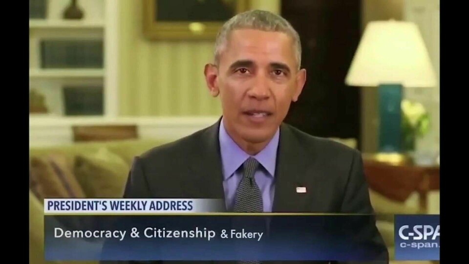 Fejkad video. Tidigare presidenten Barack Obama är en av dem som utsatts för 'deepfakes'. Foto: WNYC Studios