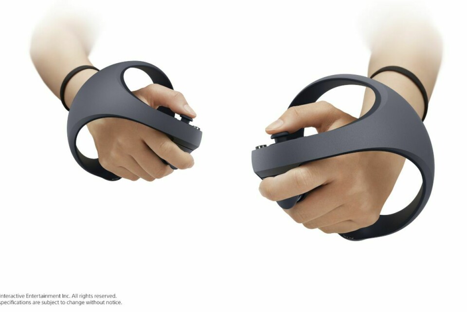 En rendering visar en prototyp på Sonys nya handkontroller för virtual reality. Foto: Sony