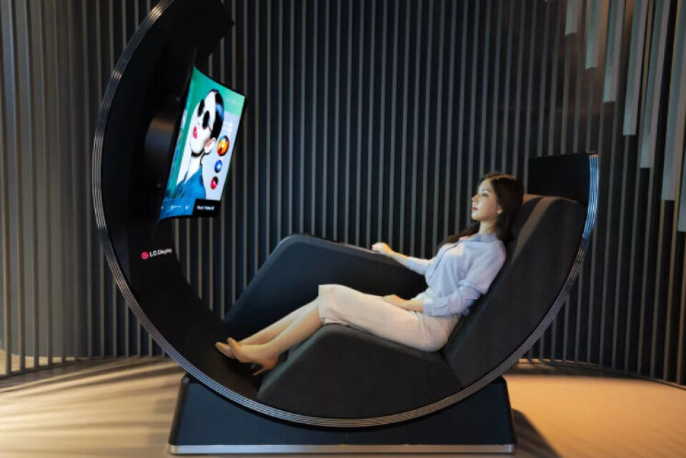 LG:s ”media chair”. Foto: LG LG:s ”media chair”. Foto: LG