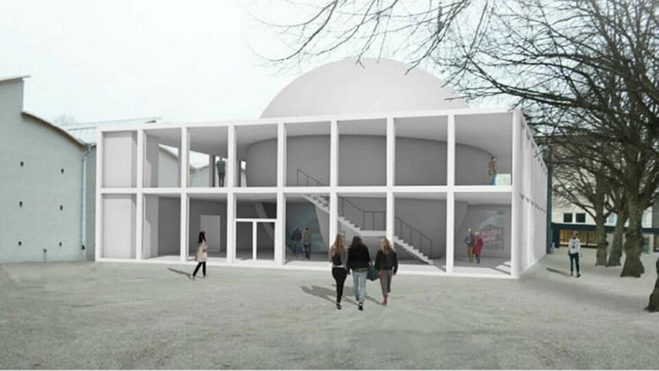 Tekniska museets kommande tillbyggnad. Foto: Skissbild från ALBERT FRANCE-LANORD (A)RCHITECTS