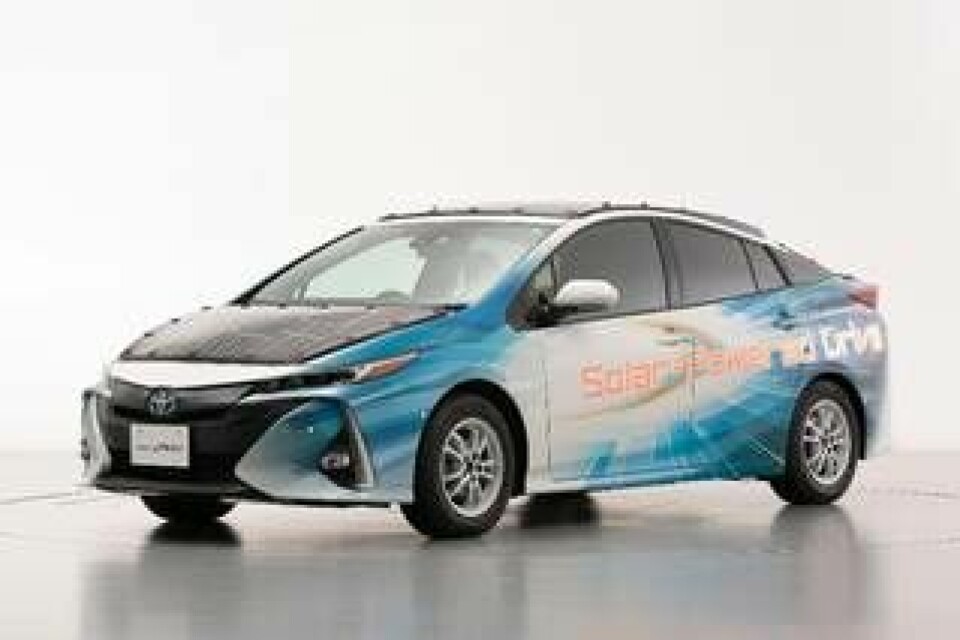 Verkningsgraden för solceller i Toyotas nya elbil ligger på 'över 34 procent', enligt biltillverkaren. Foto: Press
