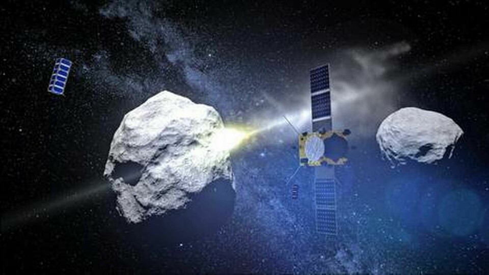 Esas och Nasas plan på att krocka asteroiden Didymos 2022. Foto: Nasa