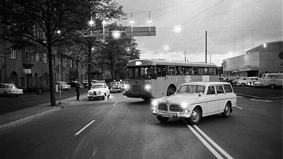 Övergång till högertrafik i Göteborg. Foto: KREP / IBL Bildbyrå