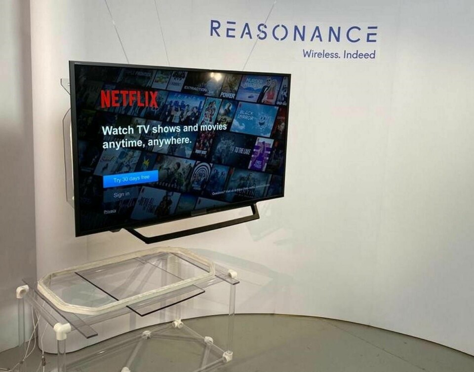 En tv som istället för sladd får energi via ”avancerad magnetisk resonans”? Foto: Reasonance