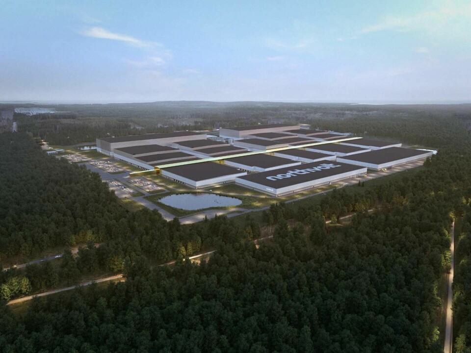 Northvolts planerade batterifabrik i Skellefteå. Foto: Northvolt
