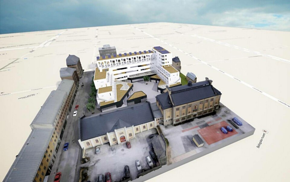 Det nya kvarteret Husaren i Örebro som 3d-modell. Foto: Spotscale Det nya kvarteret Husaren i Örebro som 3d-modell. Foto: Spotscale
