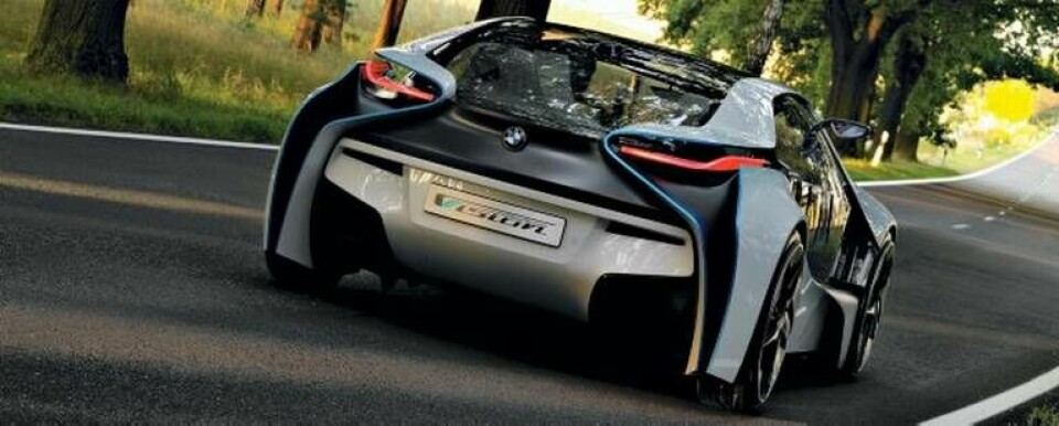 BMW Vision är en laddhybrid med en 3-cylindrig dieselmotor och två elmotorer som tillsammans har en maxeffekt på 356 hk. Foto: BMW