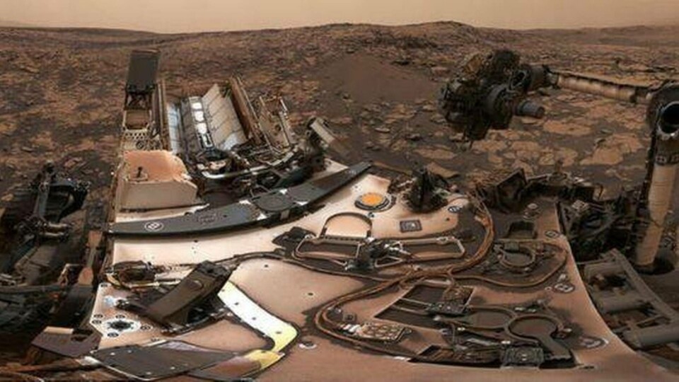 Bild från Curiosity som rullar runt på Mars. Foto: Nasa Bild från Curiosity som rullar runt på Mars. Foto: Nasa