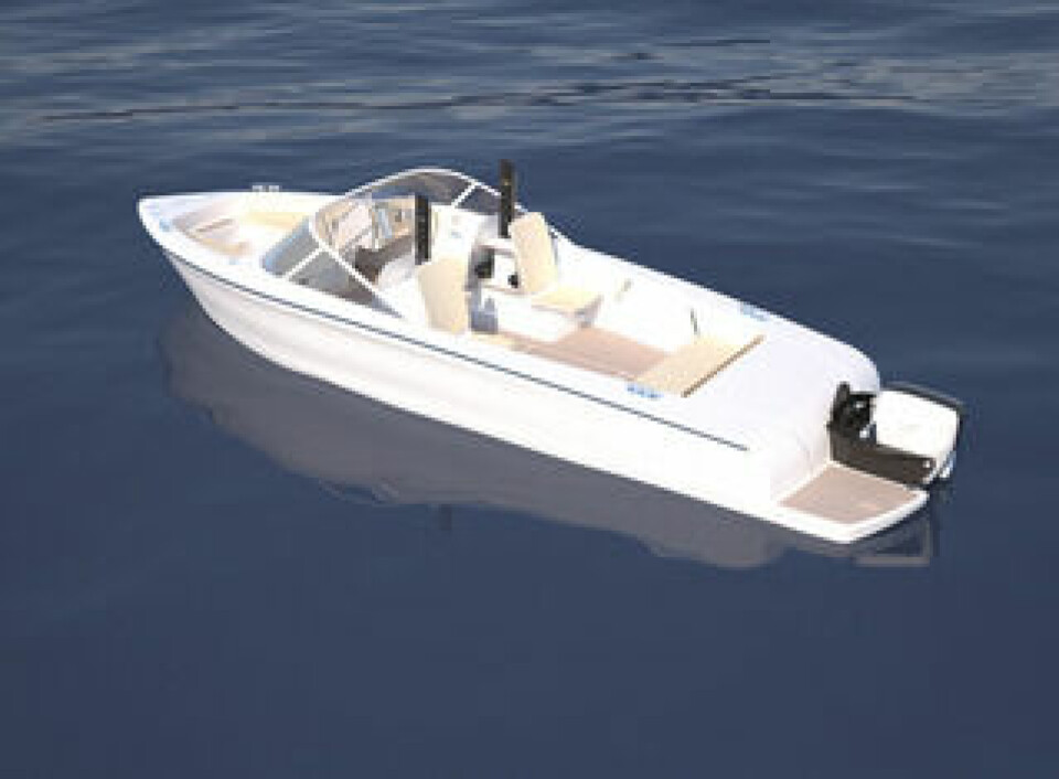 En rendering av de serieproducerde båtarna. Foto: Candela Speed Boat