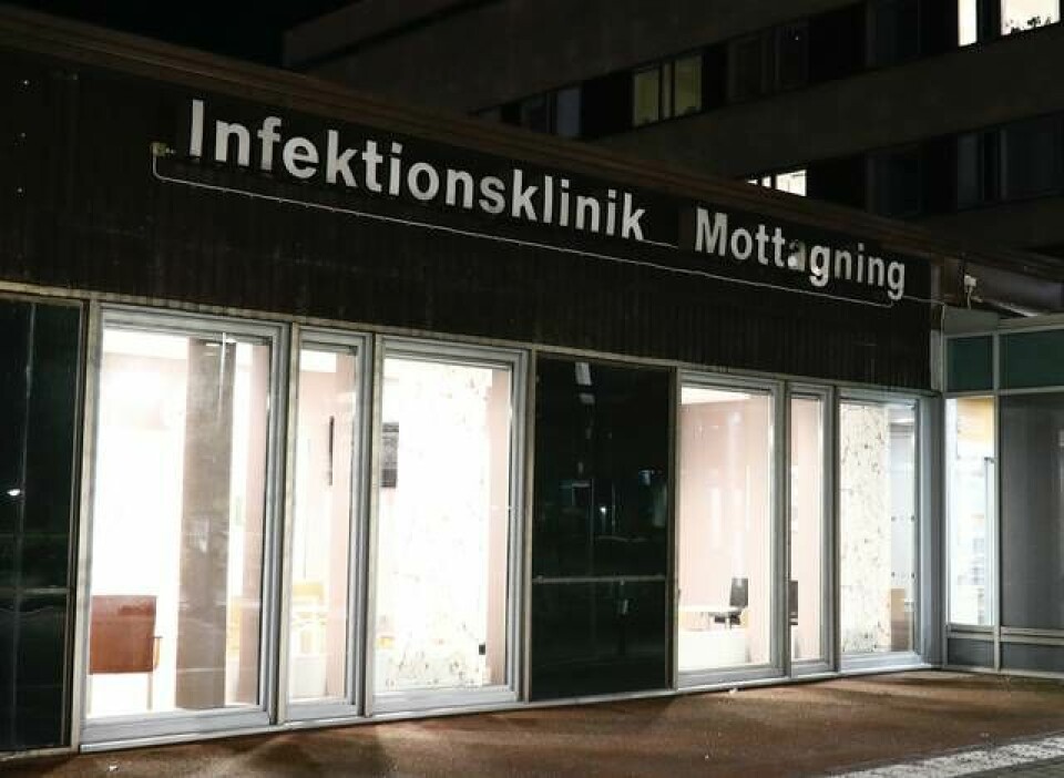 På Sahlgrenska universitetssjukhuset växlar man upp arbetet efter att en person smittats i Göteborg. Foto: Thomas Johansson/TT