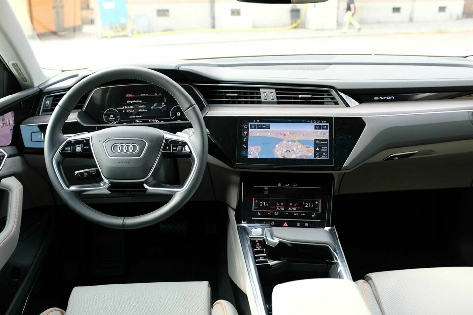 Intriör Audi E-tron 55 quattro. Foto: Felix Björklund