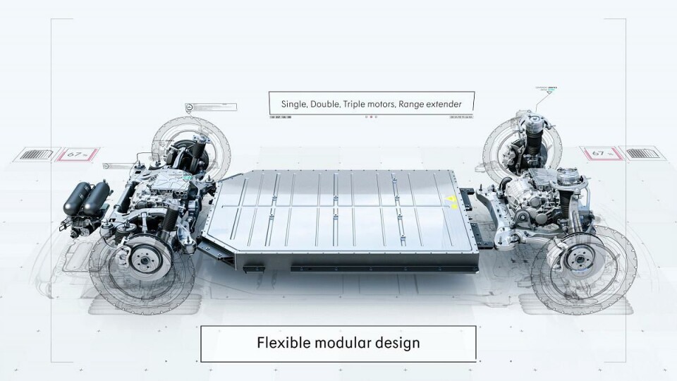 Geelys nya plattform SEA, Sustainable experience architecture. Foto: Geely Geelys nya plattform SEA, Sustainable experience architecture. Foto: Geely