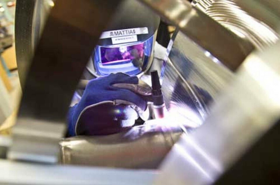Tillverkning av flygmotordelar vid GKNs anläggning i Trollhättan. Foto: GKN Tillverkning av flygmotordelar vid GKNs anläggning i Trollhättan. Foto: GKN