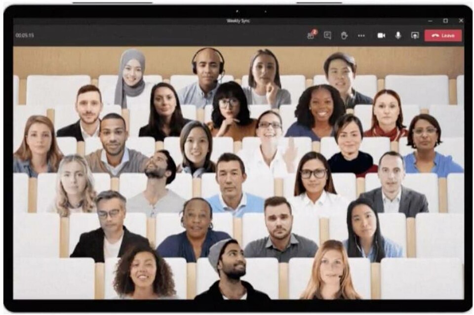 Så här ser nya funktionen ”together mode” ut. Foto: Microsoft Så här ser nya funktionen ”together mode” ut. Foto: Microsoft