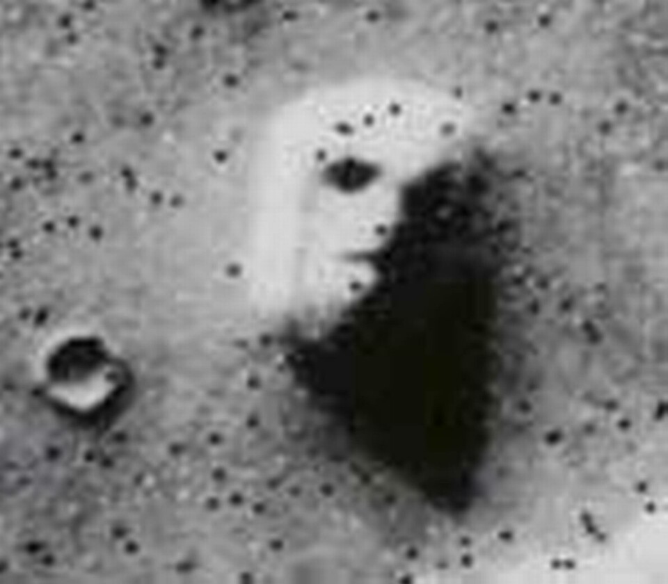 Ansiktet självt. Foto Nasa från 1976. Ansiktet självt. Foto Nasa från 1976.