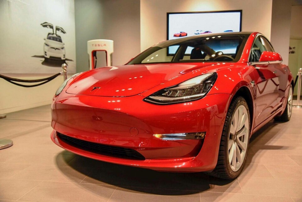 En bild från Sverigepremiären av Tesla Model 3. Foto: Thommy Tengborg/TT En bild från Sverigepremiären av Tesla Model 3. Foto: Thommy Tengborg/TT