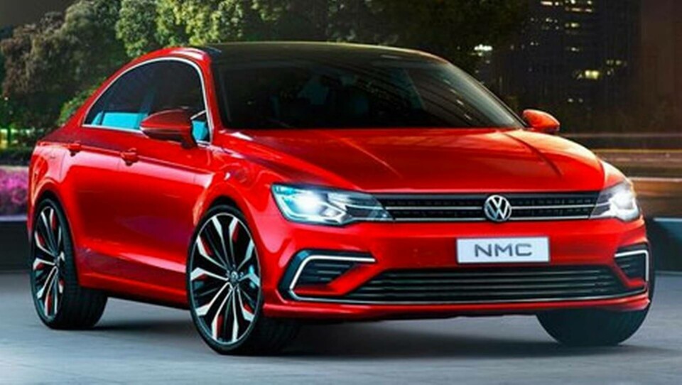 Volkswagen NMC med 20-tumshjul och lågprofildäck på bilmässan i Peking. Foto: VW Volkswagen NMC med 20-tumshjul och lågprofildäck på bilmässan i Peking. Foto: VW