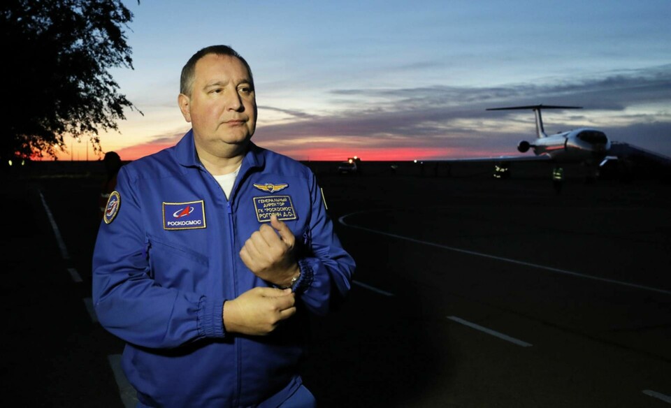 Dmitrij Rogozin, chef för Rysslands rymdprogram Roskosmos. Arkivbild. Foto: Yuri Kochetkov/AP/TT