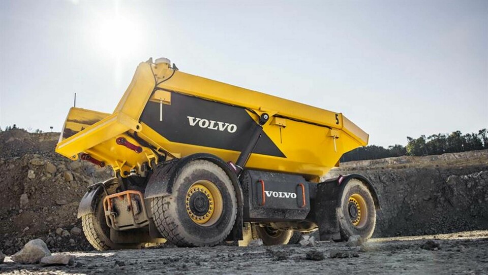 Volvon är den första autonoma och batteridrivna transportlösningen avsedd för dagbrott och cementindustrin som har fått en CE-certifiering. Foto: AB Volvo