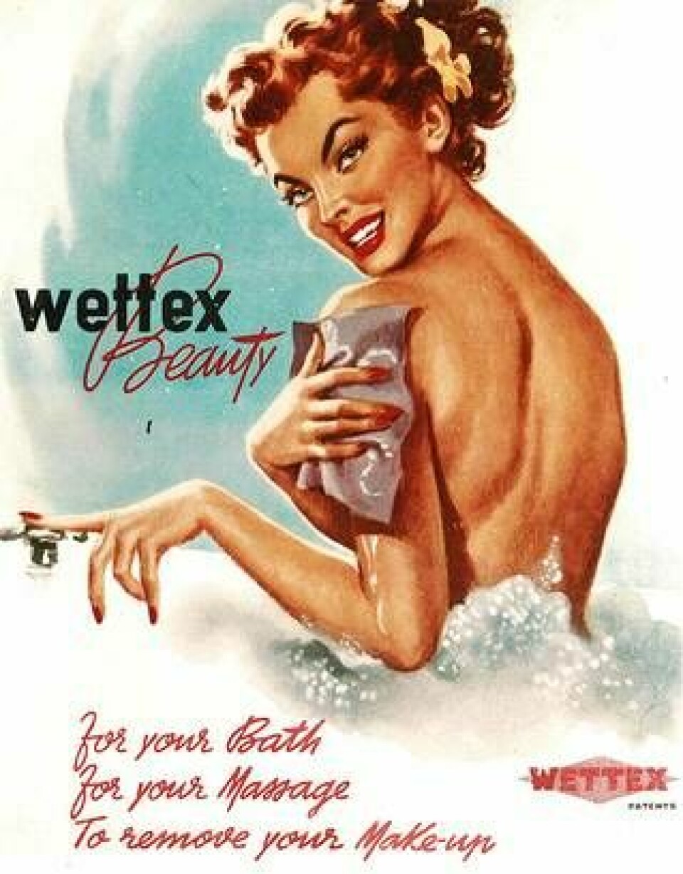 Wettextrasan gör susen även i badet, enligt reklamen.