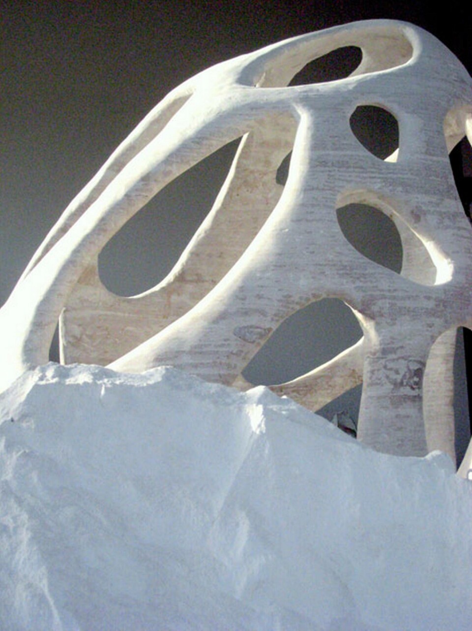 Skulptur av Enrico Dini, utskriven lager för lager. Foto: 3M Skulptur av Enrico Dini, utskriven lager för lager. Foto: 3M