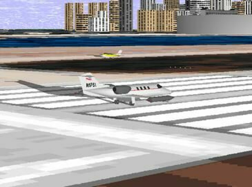 En skärmdump från Microsoft Flight Simulator 95, det har hänt en del på de 25 år som gått sedan dess. Foto: Skärmdump via Wikipedia