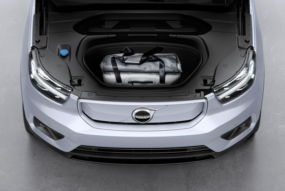 ”Frunken” rymmer 31 liter. Foto: Volvo Cars ”Frunken” rymmer 31 liter. Foto: Volvo Cars