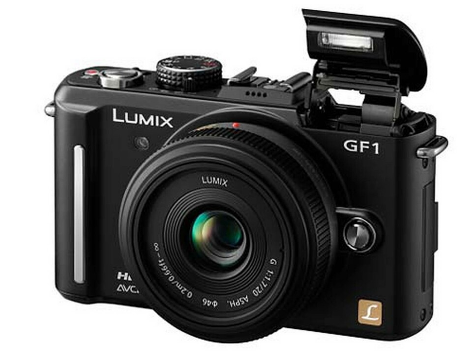 Lumix DMC-GF1 med uppfälld blixt Lumix DMC-GF1 med uppfälld blixt
