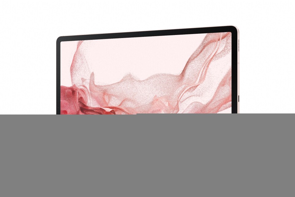 Slimmad. Galaxy Tab S8 har skärmkanter på 6,3 millimeter. Foto: Press Slimmad. Galaxy Tab S8 har skärmkanter på 6,3 millimeter. Foto: Press