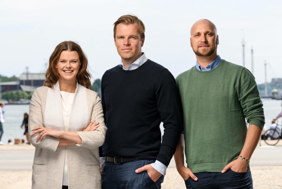 Linnea Kornehed, Robert Falck, Filip Lilja, grundare Einride. Foto: Einride Linnea Kornehed, Robert Falck, Filip Lilja, grundare Einride. Foto: Einride