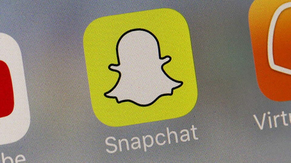 Snapchats app-symbol Foto: TT / AP Photo / Richard Drew
