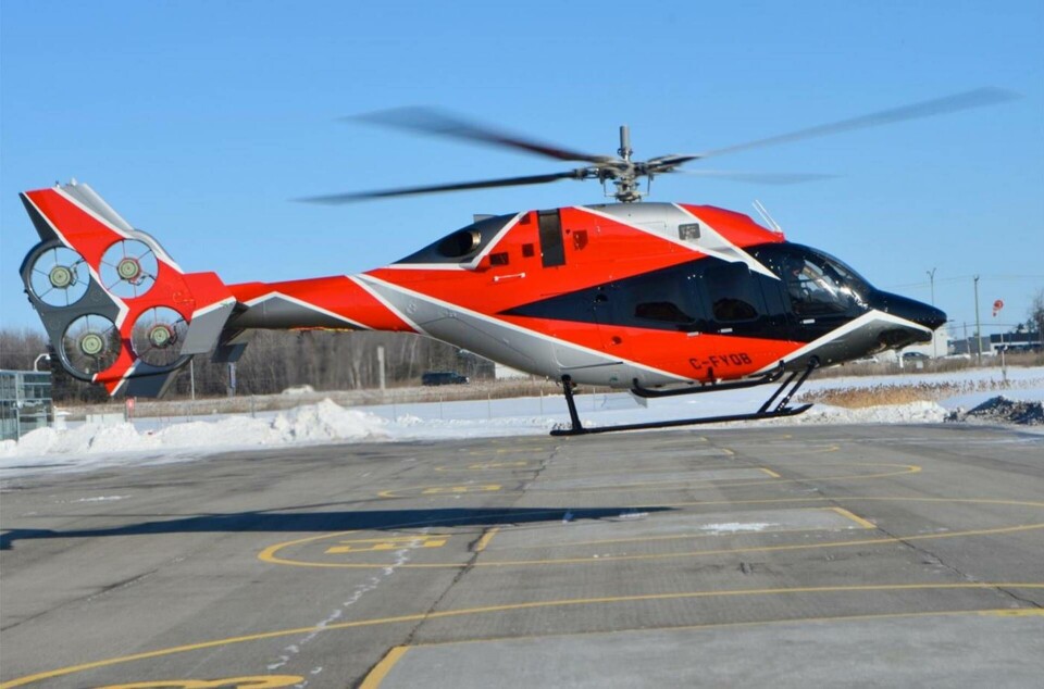 Fläktar av drönartyp ersätter helikopterns stjärtrotor. Foto: Bell Fläktar av drönartyp ersätter helikopterns stjärtrotor. Foto: Bell