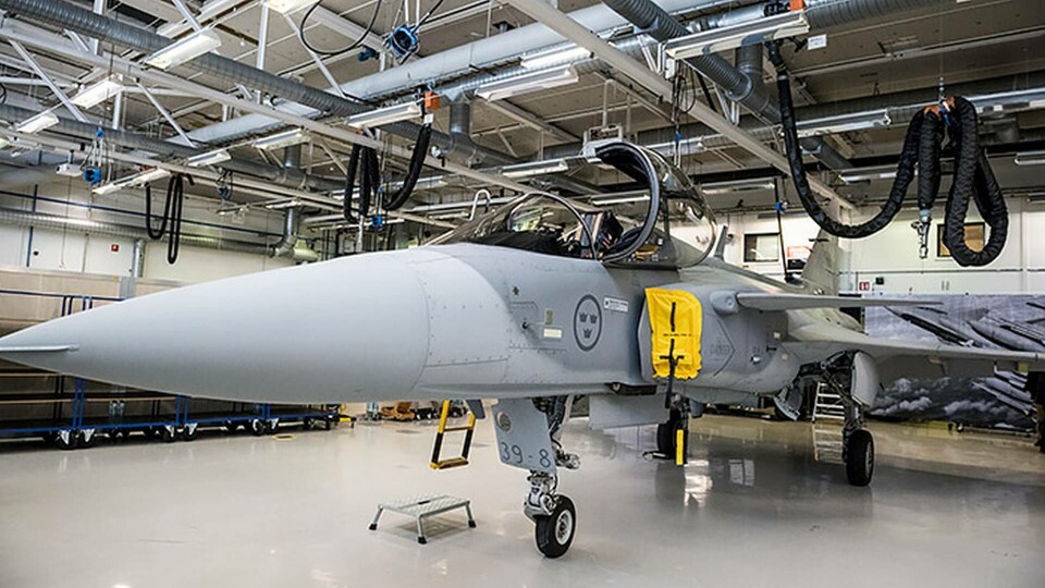 Arkivbild på 39-8 Jas Gripen E. Foto: Vilhelm Stokstad / TT Arkivbild på 39-8 Jas Gripen E. Foto: Vilhelm Stokstad / TT