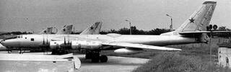 TU-95 LAL var det sovjetiska experimentplanet. Det flög under en rad år med reaktor i drift ombord. Foto: Wikipedia