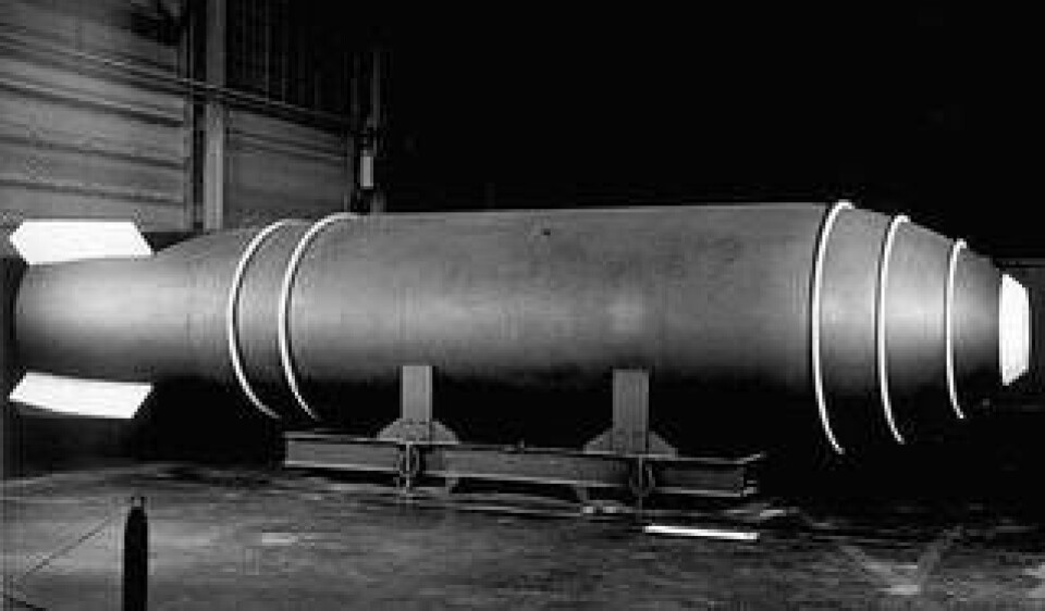Mk. 17, USA:s första vätebomb. De tunga bomberna var ett motiv bakom atomflygprogrammet. Foto: Wikipedia