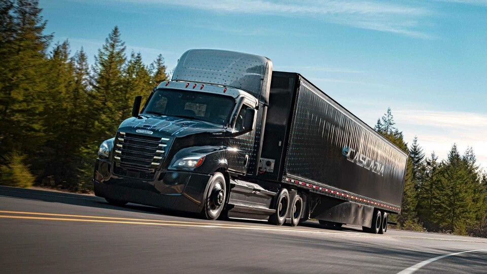 Produktionsversionen av Freightliner Ecascadia. Foto: Freightliner Produktionsversionen av Freightliner Ecascadia. Foto: Freightliner