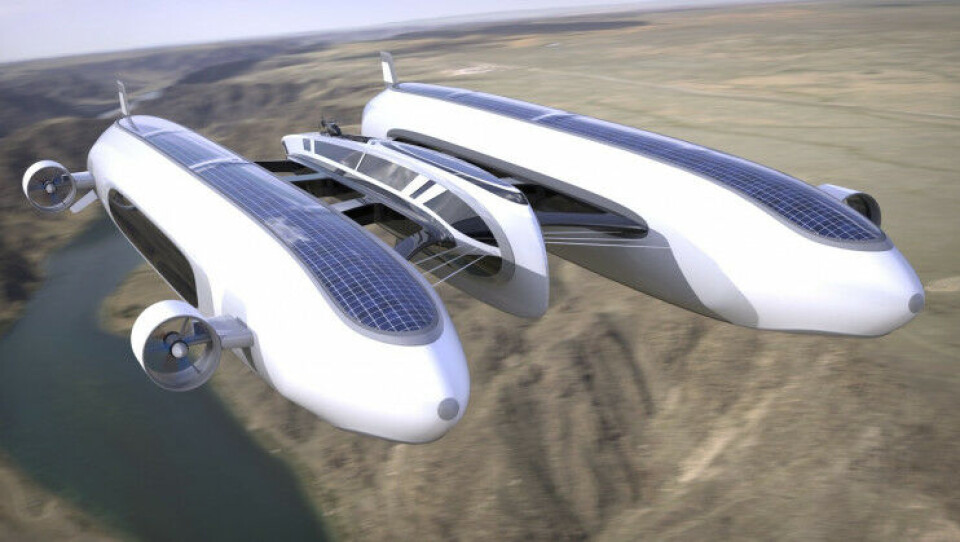 Heliumdrivna Air Yacht har en topphastighet på 111 kmh – i luften. Foto: Lazzarini Design Studio Heliumdrivna Air Yacht har en topphastighet på 111 kmh – i luften. Foto: Lazzarini Design Studio