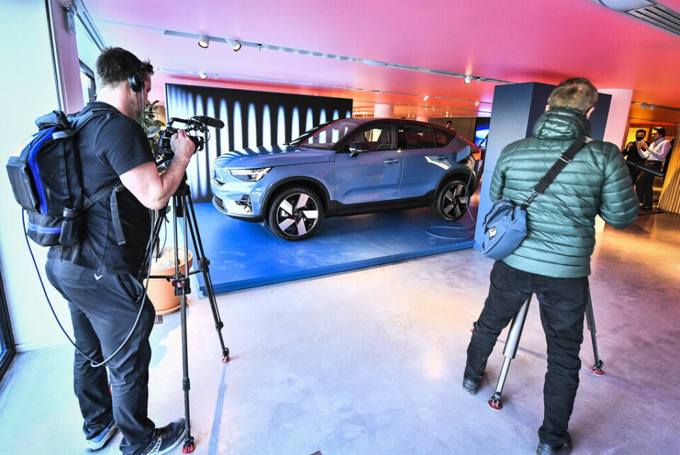 Volvo Cars presenterade nyligen sin nya elbilsmodell C40. Foto: Claudio Bresciani/TT